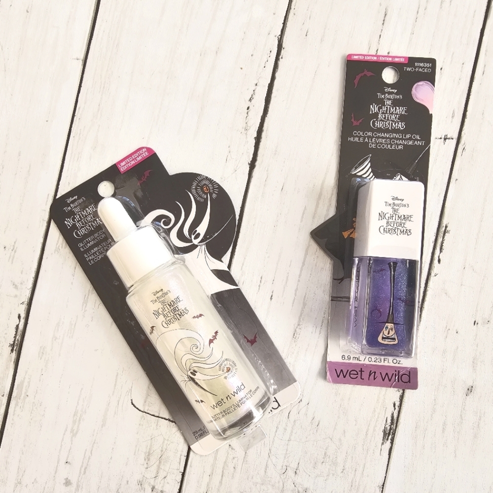 NEW Disney Limited Edition NBC Makeup LOT Glitter Body Illuminator & Lip Oil